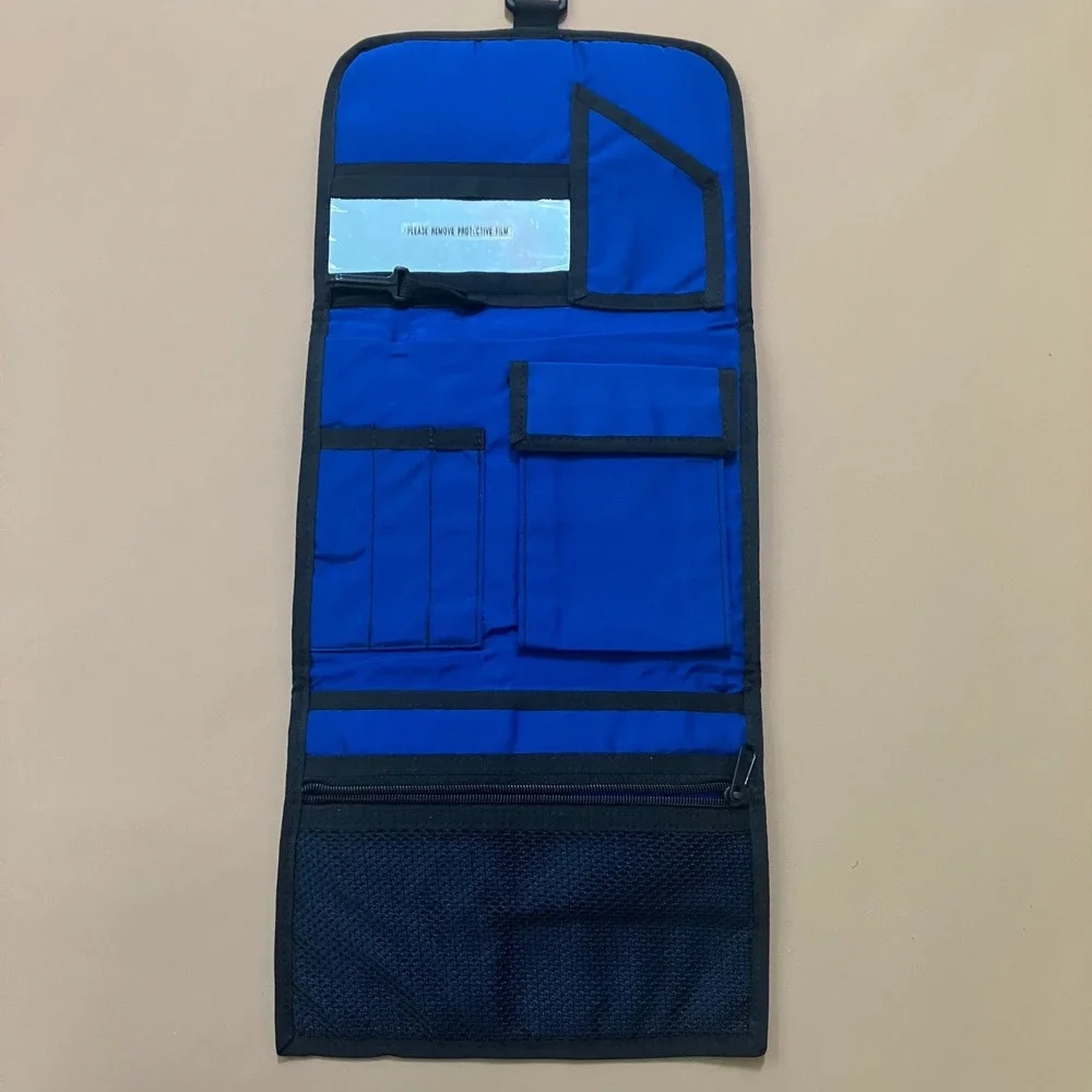 L.L.Bean Travel Toiletry‎ Organizer Case Cosmetic Makeup Bag New Black Blue